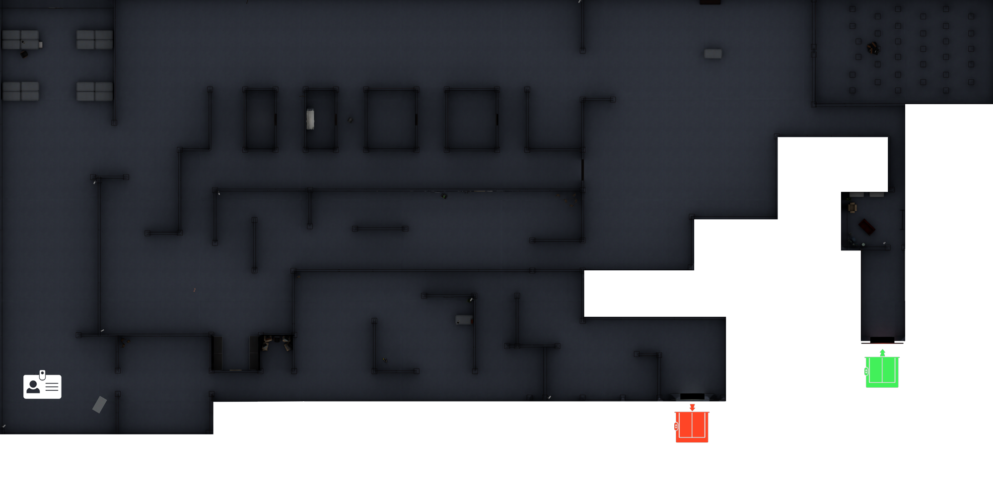 Darkensum · Office Nightmare floor prototype layout