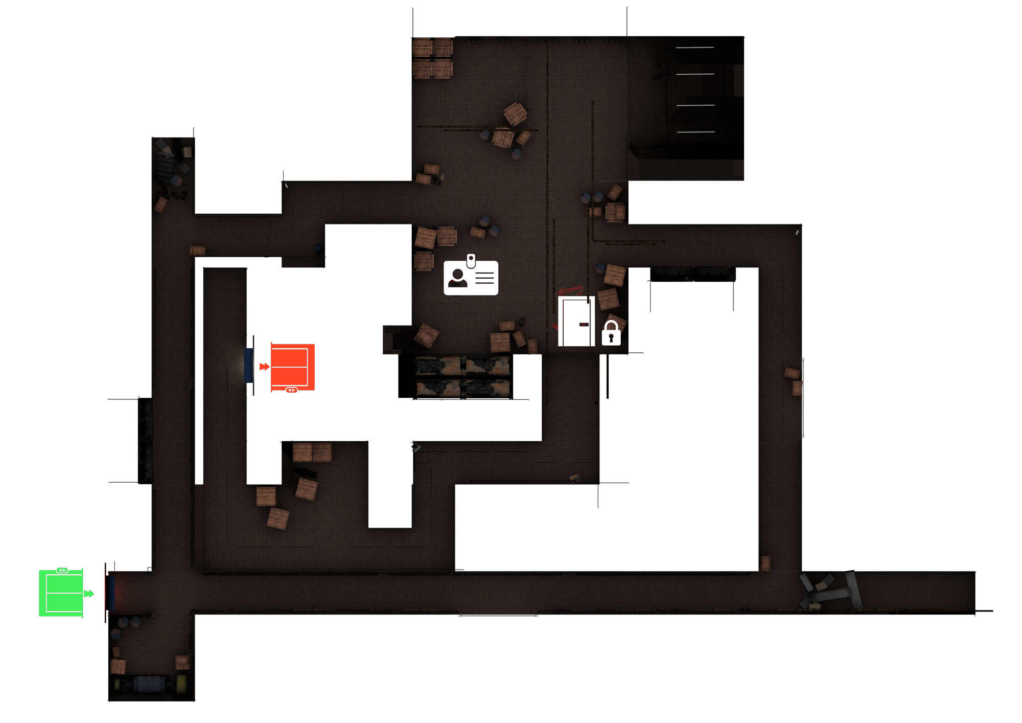 Darkensum · Underground floor prototype layout