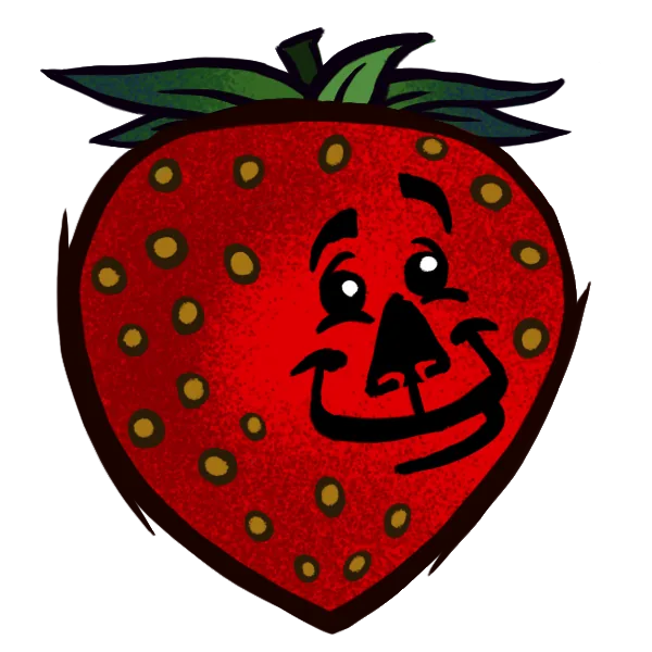 Public Toilet Simulator · a strawberry customer with a crooked smile